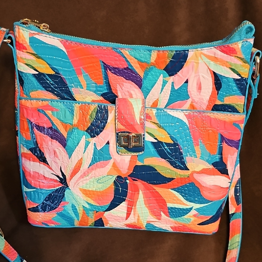 Vibrant Multicolor Floral Crossbody Bag